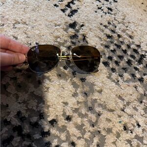 Ray-Ban Aviator Sunglasses Gold Frame Brown Lenses